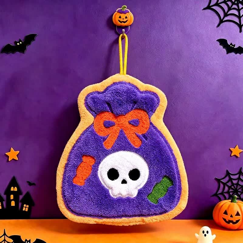 Simpatico asciugamano da appendere a tema Halloween. - Sacchetto di caramelle - 5 pezzi - image 3