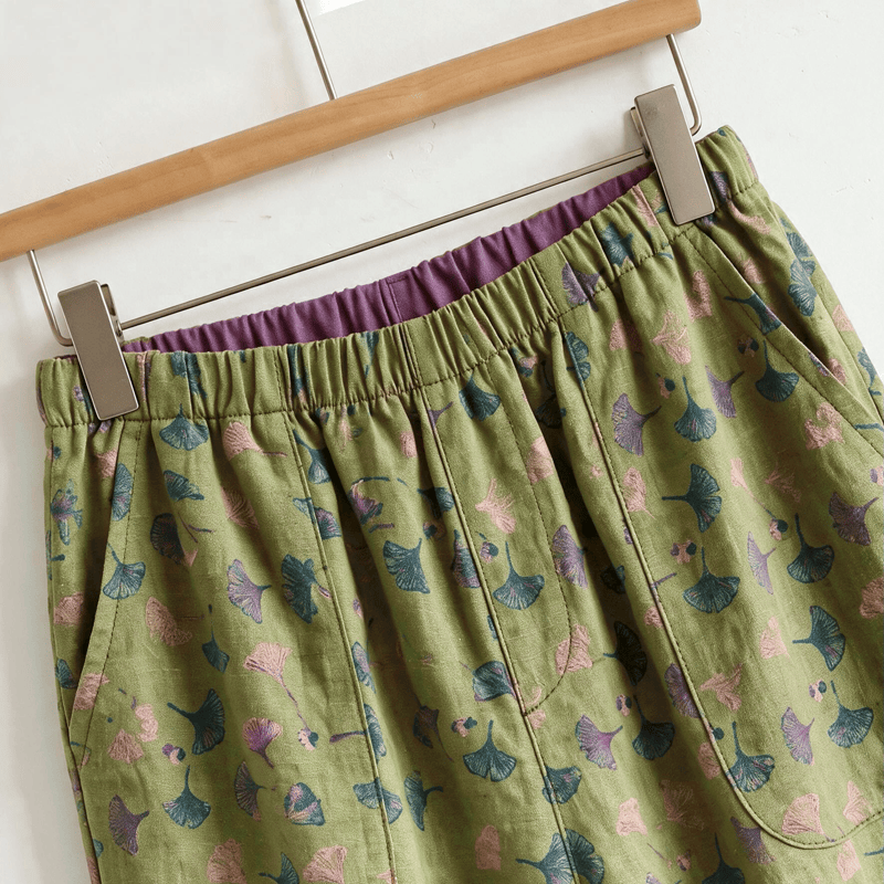 Set pigiama con canotta e foglie di Ginkgo Biloba - image 12