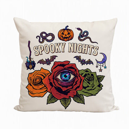 Cuscino decorativo gotico a forma di occhio di Halloween con rosa - image 7
