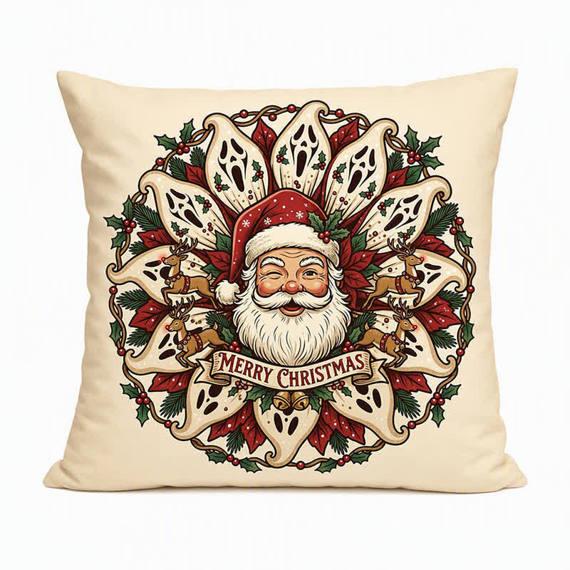 Cuscino decorativo di peluche a forma di Babbo Natale inquietante - image 2