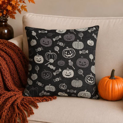 Cuscino in cotone a forma di zucca di Halloween - image 3