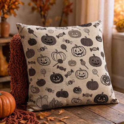 Cuscino in cotone a forma di zucca di Halloween - image 5