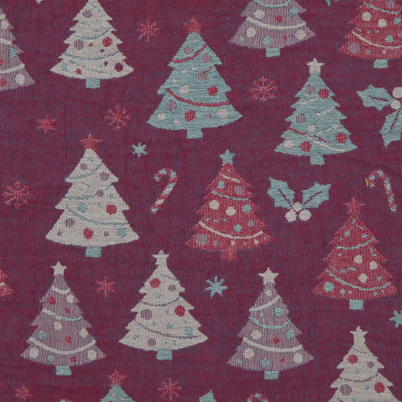 Completo da casa in cotone con kimono e stampa albero di Natale. - image 23