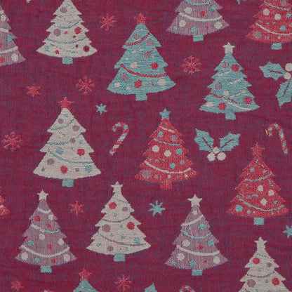 Completo da casa in cotone con kimono e stampa albero di Natale. - image 23