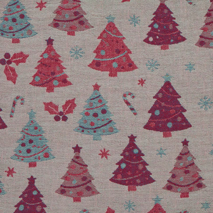 Completo da casa in cotone con kimono e stampa albero di Natale. - image 31