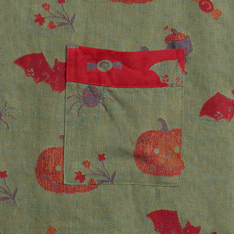 Kimono in cotone con stampa zucca e gatto di Halloween - image 11