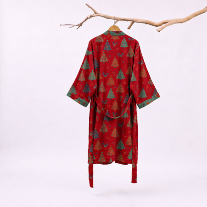 Kimono in garza di cotone a forma di albero di Natale - image 1