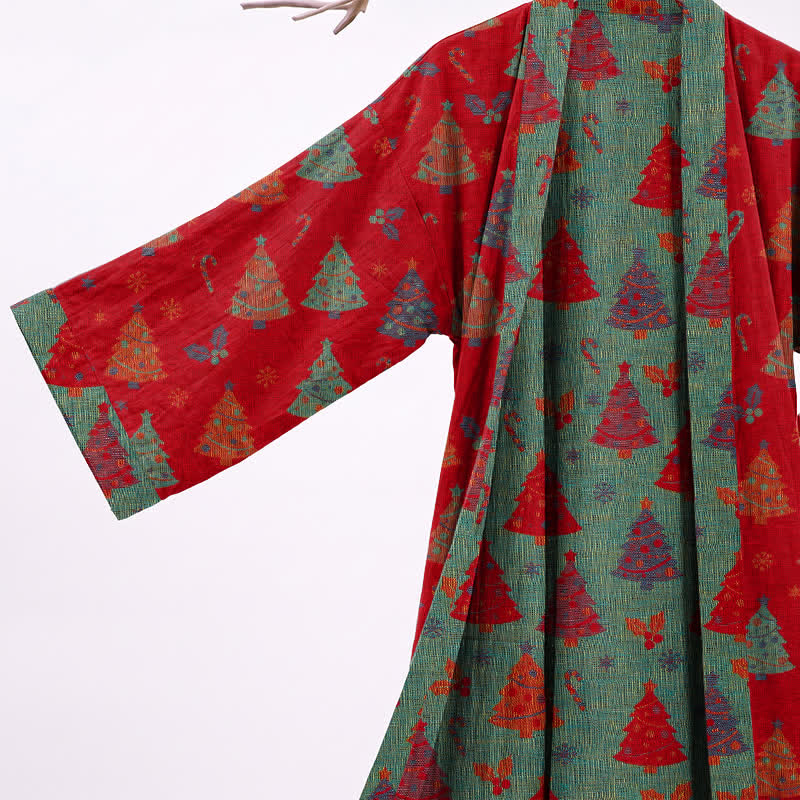 Kimono in garza di cotone a forma di albero di Natale - image 3