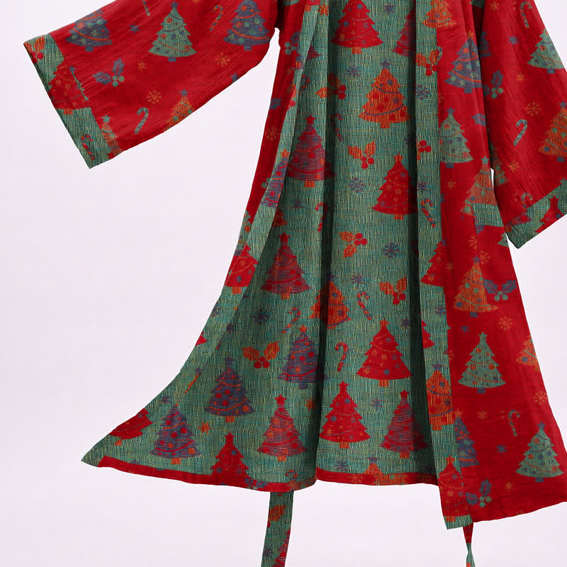 Kimono in garza di cotone a forma di albero di Natale - image 4