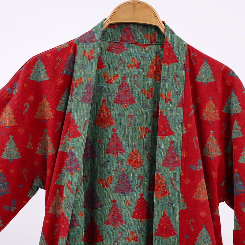 Kimono in garza di cotone a forma di albero di Natale - image 2