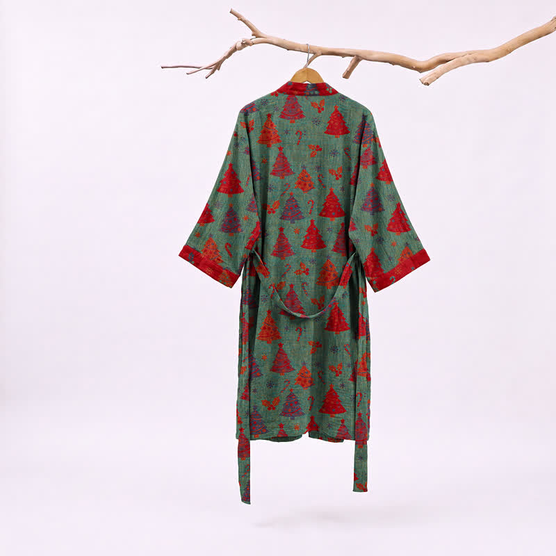 Kimono in garza di cotone a forma di albero di Natale - image 7