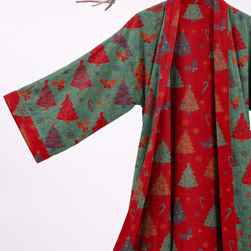Kimono in garza di cotone a forma di albero di Natale - image 9