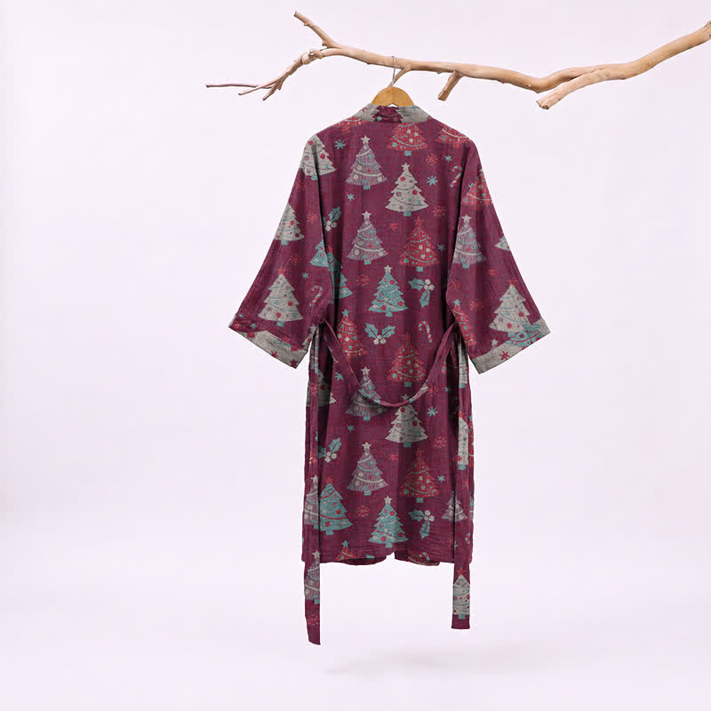Kimono in garza di cotone a forma di albero di Natale - image 13
