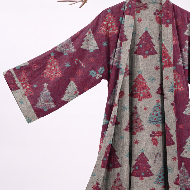 Kimono in garza di cotone a forma di albero di Natale - image 15