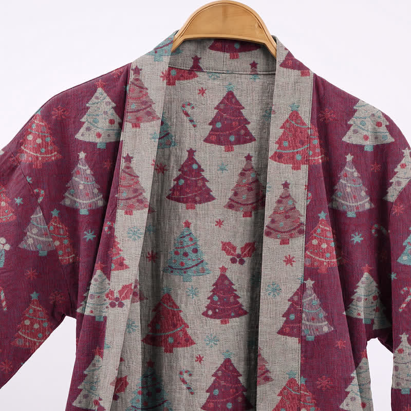 Kimono in garza di cotone a forma di albero di Natale - image 14