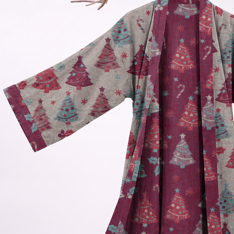 Kimono in garza di cotone a forma di albero di Natale - image 21