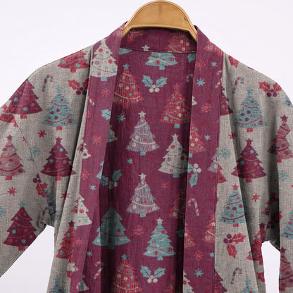 Kimono in garza di cotone a forma di albero di Natale - image 20