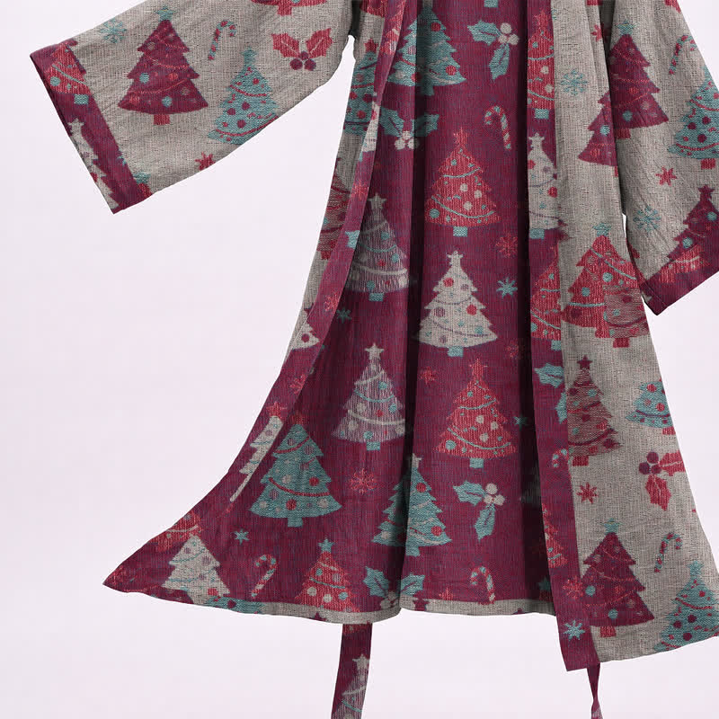 Kimono in garza di cotone a forma di albero di Natale - image 22