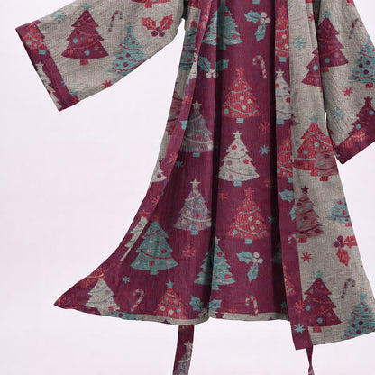 Kimono in garza di cotone a forma di albero di Natale - image 22