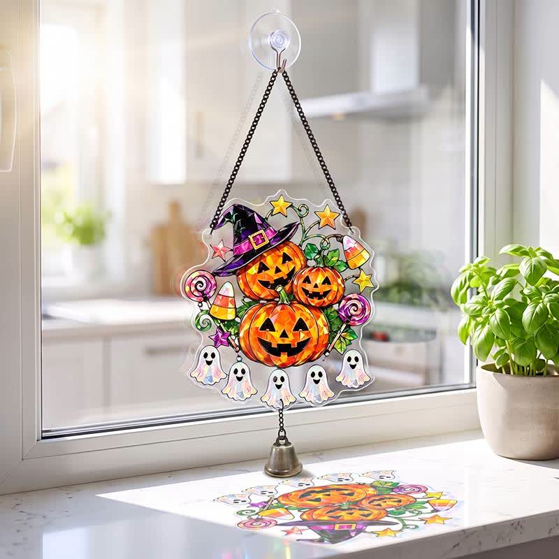 Decorazione acchiappasole di Halloween in acrilico con campanellino - image 1