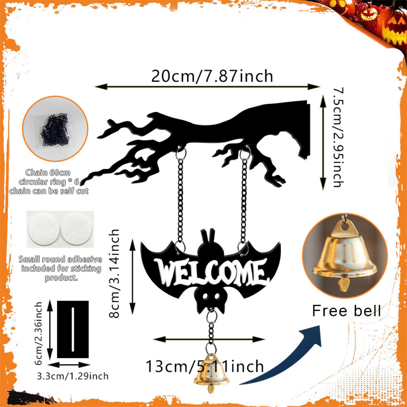 Decorazione di Halloween a forma di ramo d'albero spettrale da appendere - image 8