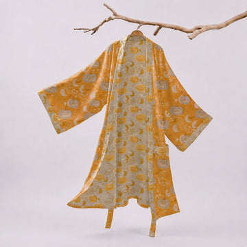 Kimono di Halloween con zucche e fantasmi - Arancia - 2XL - image 0