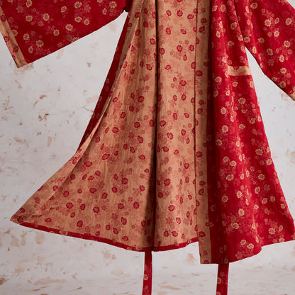 Kimono in garza di cotone con motivo floreale retrò - image 5