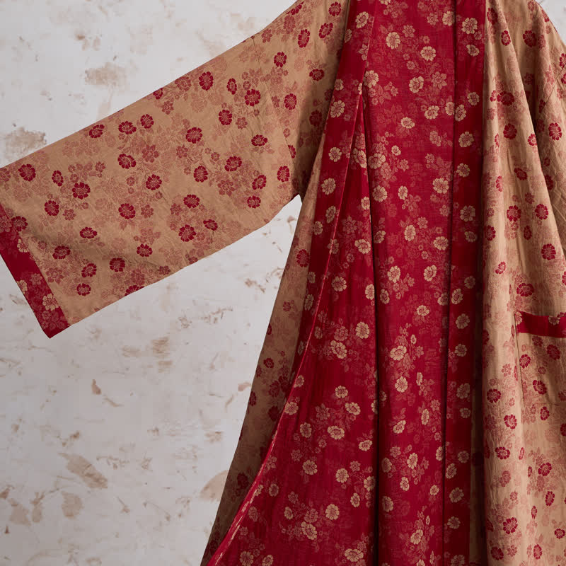 Kimono in garza di cotone con motivo floreale retrò - image 11