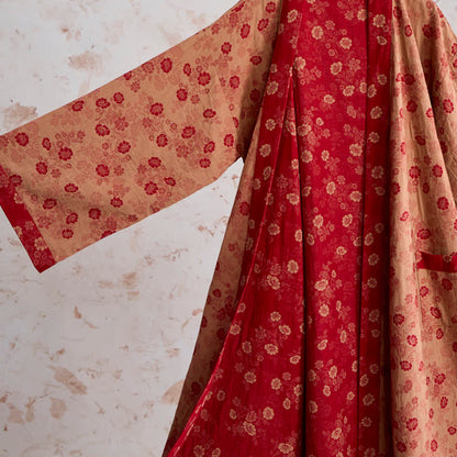 Kimono in garza di cotone con motivo floreale retrò - image 11