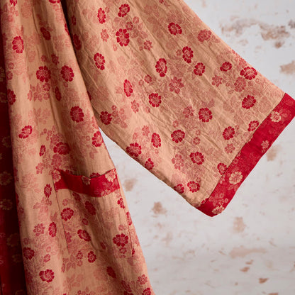 Kimono in garza di cotone con motivo floreale retrò - image 12