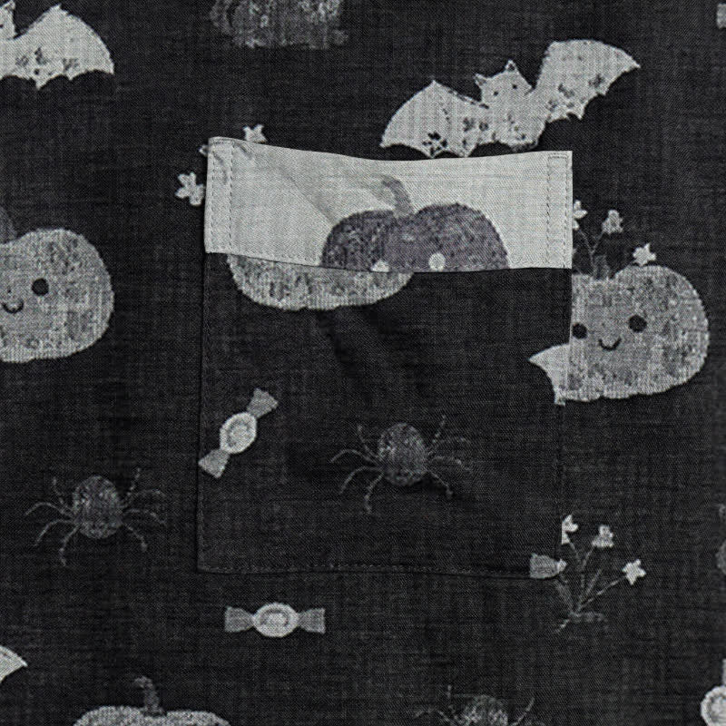 Kimono in cotone con zucca e pipistrello di Halloween - image 4