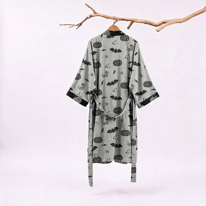 Kimono in cotone con zucca e pipistrello di Halloween - image 6