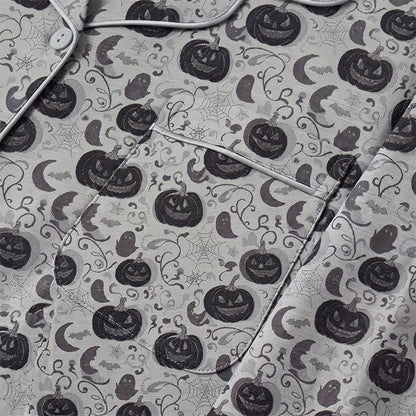 Completo pigiama in cotone a tema Halloween con zucche e fantasmi - image 9