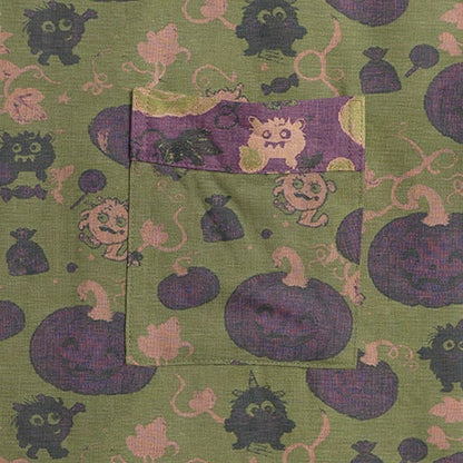 Kimono in cotone con zucca e mostro di Halloween - image 9