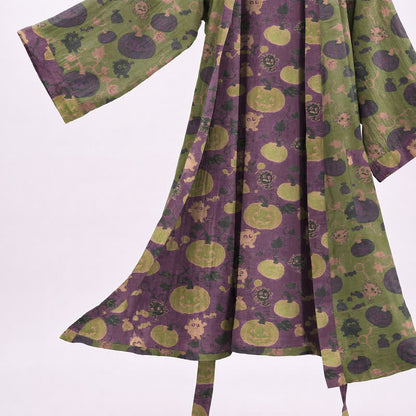 Kimono in cotone con zucca e mostro di Halloween - image 8
