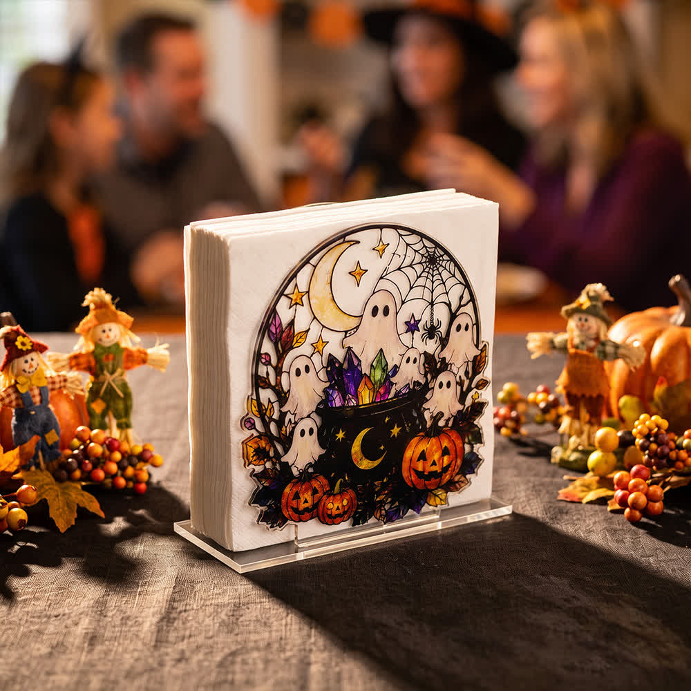 Portatovaglioli in acrilico a forma di fantasma di Halloween. - image 1