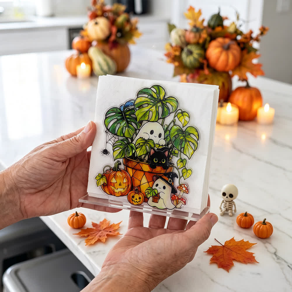 Portatovaglioli in acrilico a forma di fantasma di Halloween. - image 8