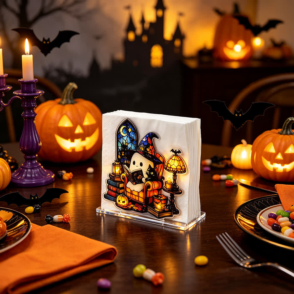 Portatovaglioli in acrilico a forma di fantasma di Halloween. - image 12