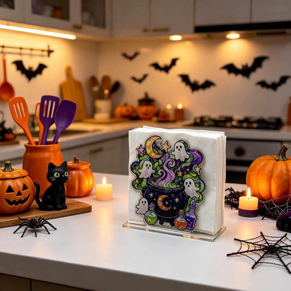 Portatovaglioli in acrilico a forma di fantasma di Halloween. - image 6