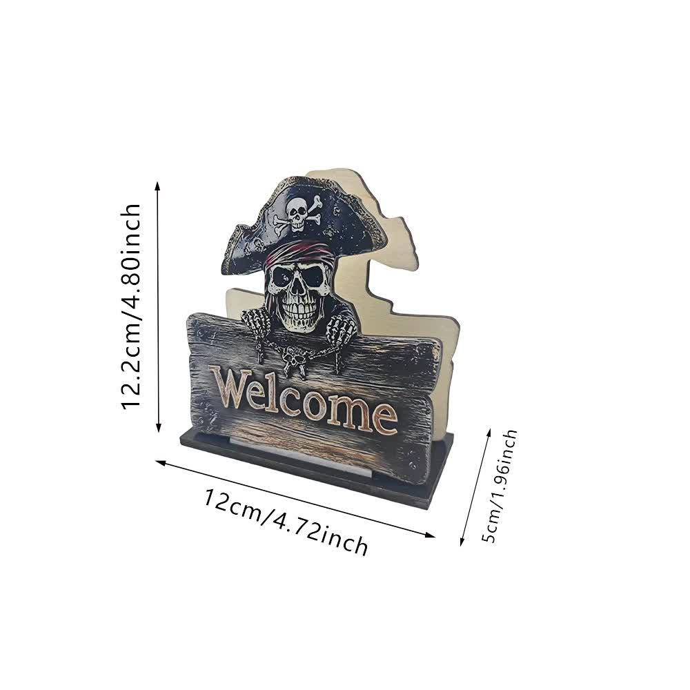 Simpatico porta fazzoletti verticale a forma di Tristo Mietitore e scheletro di pirata - image 5