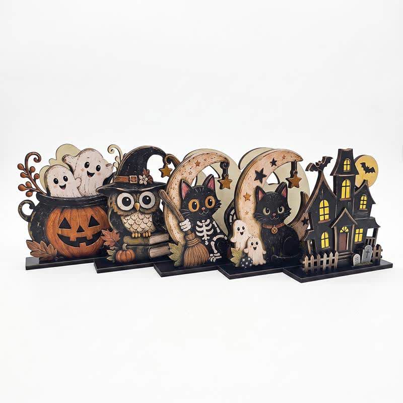 Portatovaglioli in legno a tema Halloween - Set di 5 modelli - 5 pezzi - image 10
