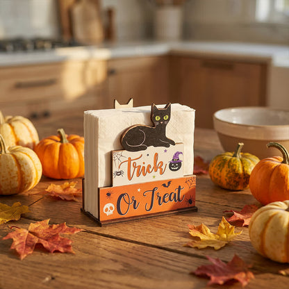 Portatovaglioli in legno a tema Halloween - image 1