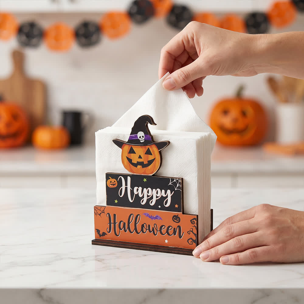 Portatovaglioli in legno a tema Halloween - image 5