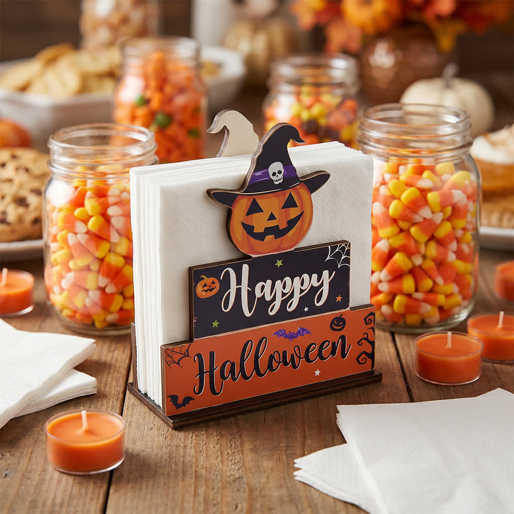 Portatovaglioli in legno a tema Halloween - image 4