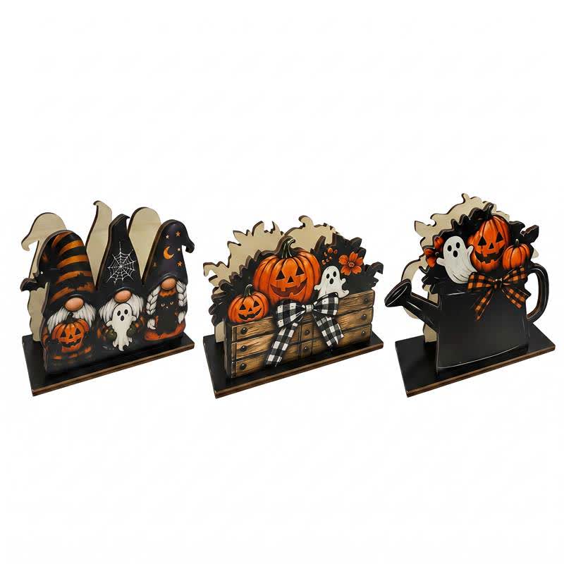 Portatovaglioli in legno a tema Halloween in stile rustico - Set di 3 modelli - 6 pezzi - image 8