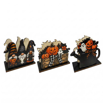 Portatovaglioli in legno a tema Halloween in stile rustico - Set di 3 modelli - 6 pezzi - image 8