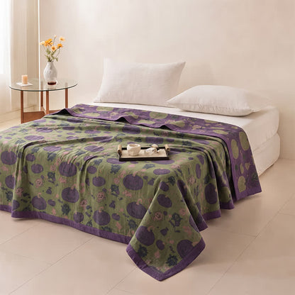 Coperta reversibile in cotone con motivo mostro di Halloween - image 10
