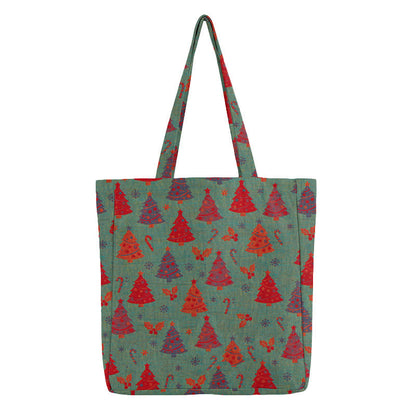 Borsa a tracolla in cotone con albero di Natale. - image 6