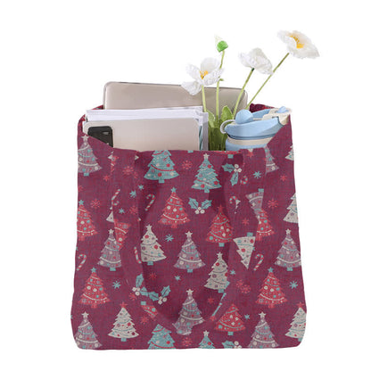 Borsa a tracolla in cotone con albero di Natale. - image 9