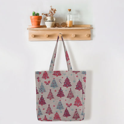 Borsa a tracolla in cotone con albero di Natale. - image 16